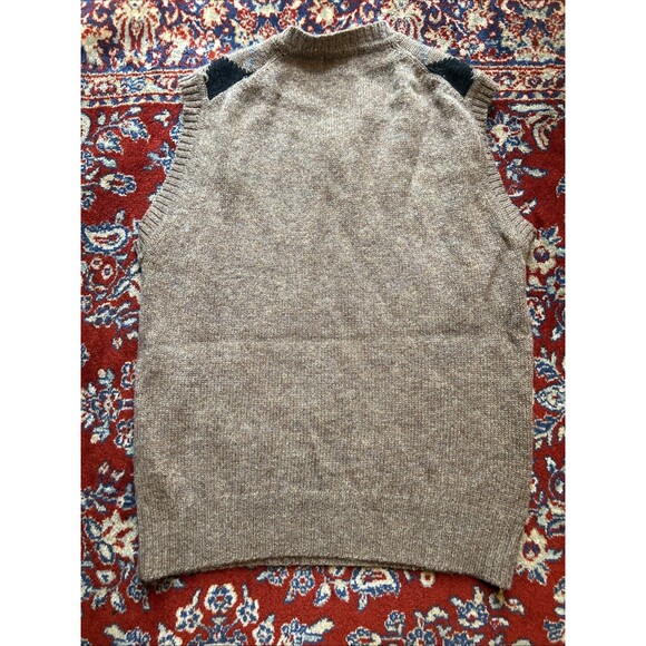 Vintage Stanley Blacker Sweater Vest Mens Size M 100% Shetland Wool Knit Italy - Picture 4 of 4